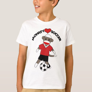 Soccer Sock Monkey Kids T-Shirt