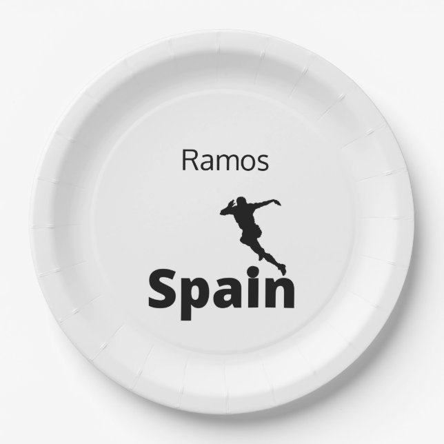 Soccer Spain     Paper Plates (Front)