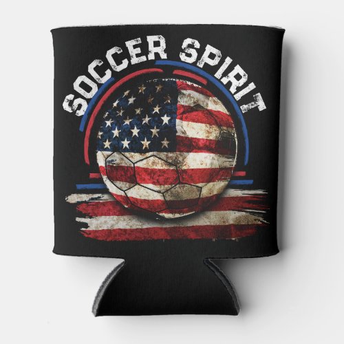 Soccer Spirit USA National Football Soccer Can Cooler