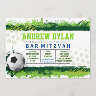 SOCCER SPLASH Bar Mitzvah Invitation
