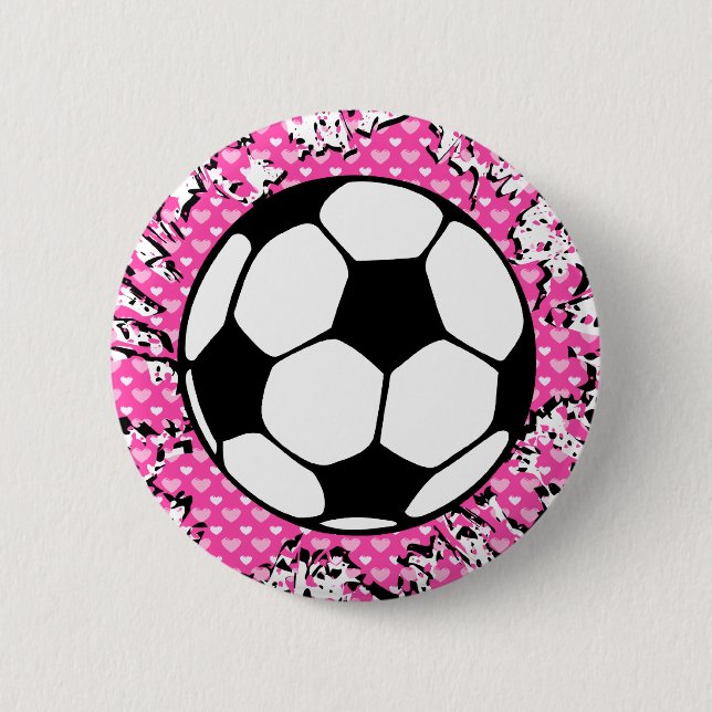 soccer splat. pinback button (Front)