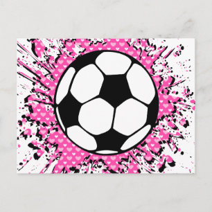 soccer splat. postcard