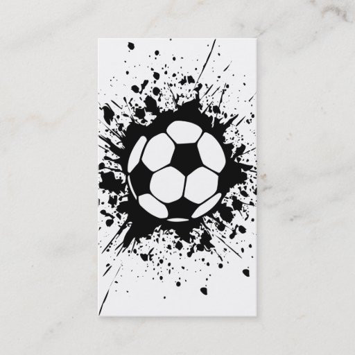 Customizable soccer splatz business card