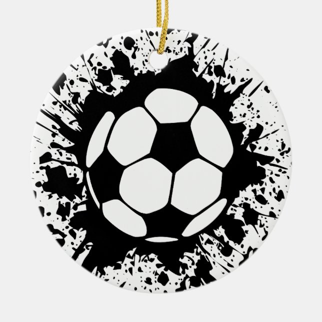 soccer splatz ceramic ornament (Front)
