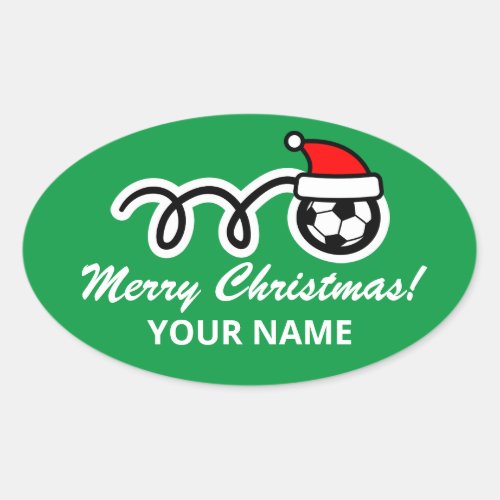 Soccer sport big custom Christmas gift stickers