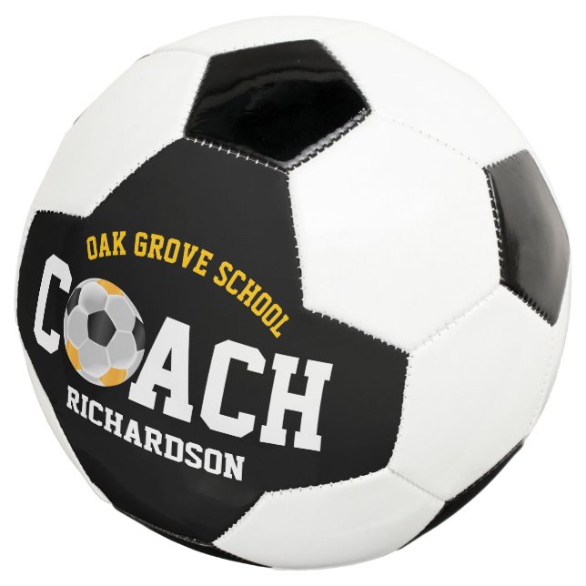 Soccer  Sport Coach - Gold Soccer Ball (Three Quarter)
