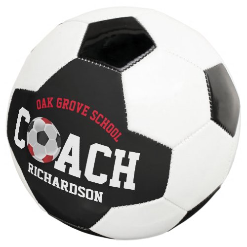 Soccer  Sport Coach _ Red Soccer Ball