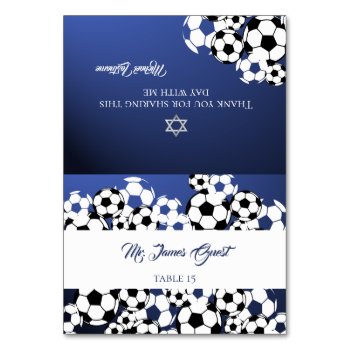 Soccer Sport Event Place Table Card by InBeTeen at Zazzle