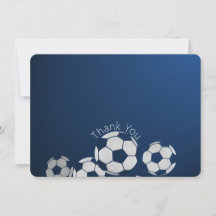 Soccer Sport Flat Card Thank You