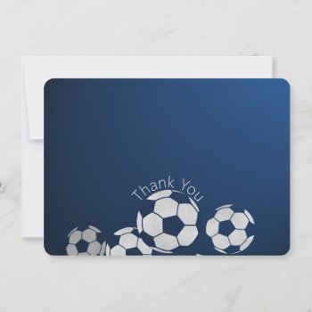 Soccer Sport Flat Card Thank You by InBeTeen at Zazzle
