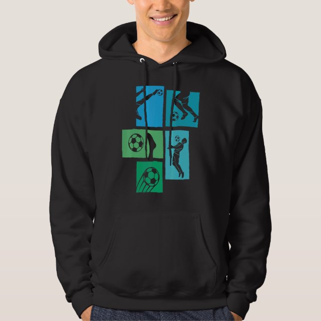 Soccer Sport Goalkeeper Footballer Midfielder Foot Hoodie (Front)