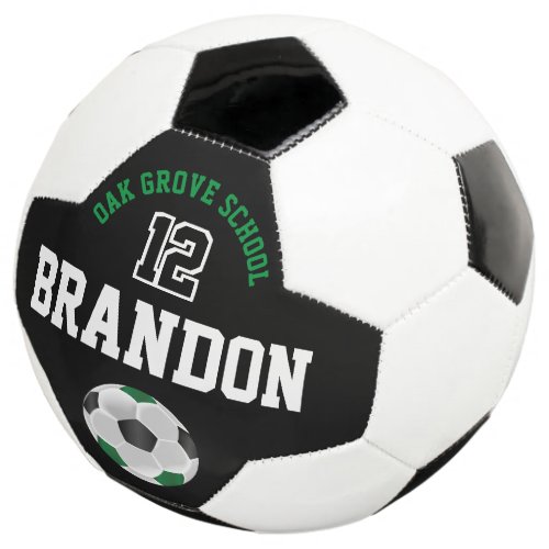 Soccer  Sport _ Green Black and White Soccer Ball