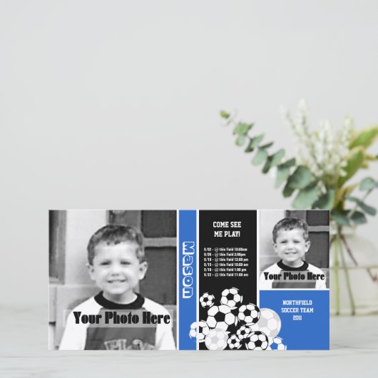 Soccer Sport Schedule (Standing Front)