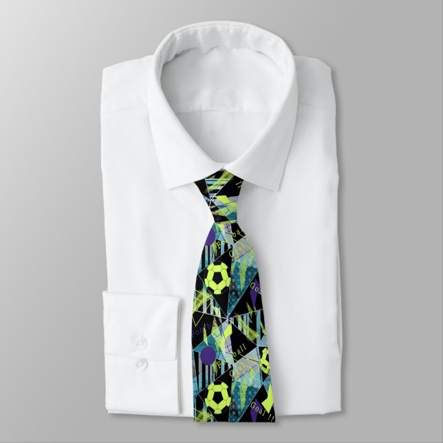 soccer sports ball game neck tie (Tied)