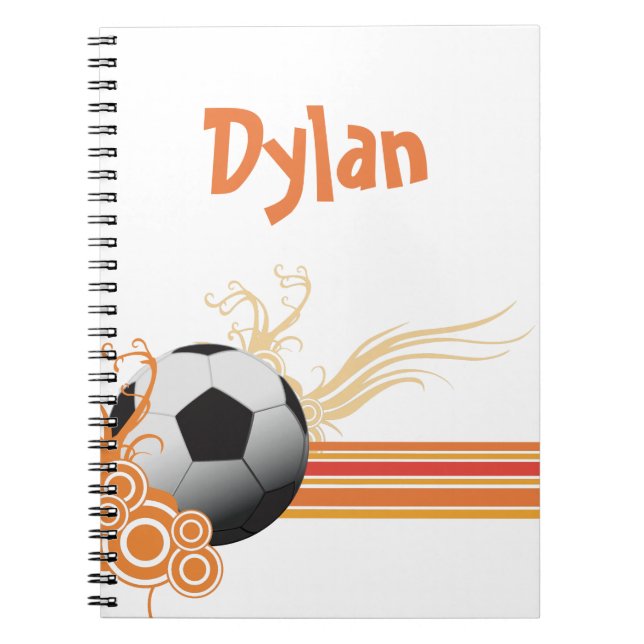 Soccer Sports Ball Game Personalized Name Notebook (Front)
