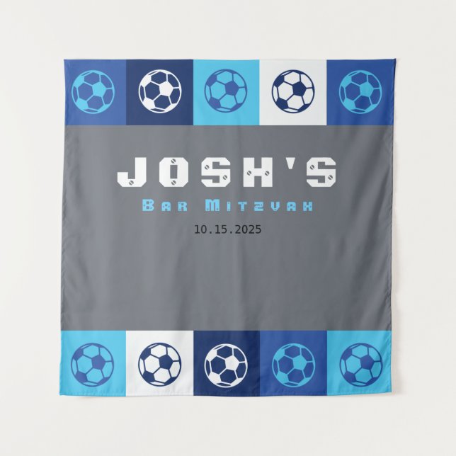 SOCCER Sports Bar Bat Mitzvah Photo-Op Backdrop (Front)