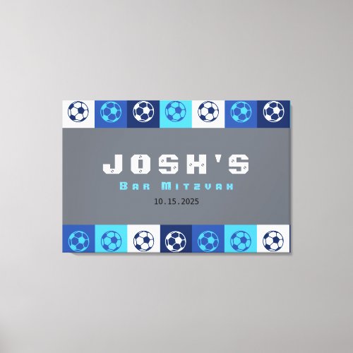 SOCCER Sports Bar Bat Mitzvah Sign In Board