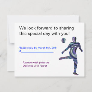 Soccer Sports Bar Mitzvah Invitation Jewish REPLY