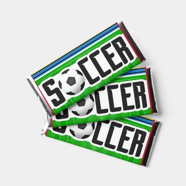 Soccer Sports Birthday Candy Bar Wrapper Favors (Front)
