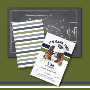 Soccer Sports Birthday Invitation