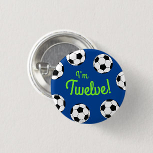 Soccer Sports Birthday Party Button