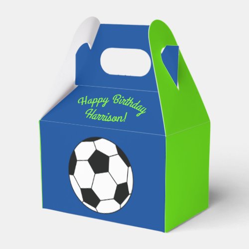 Soccer Sports Birthday Party Favor Boxes