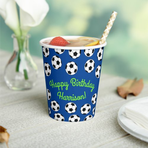 Soccer Sports Birthday Party Paper Cups