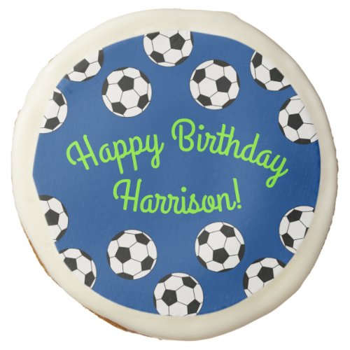 Soccer Sports Birthday Party Sugar Cookie