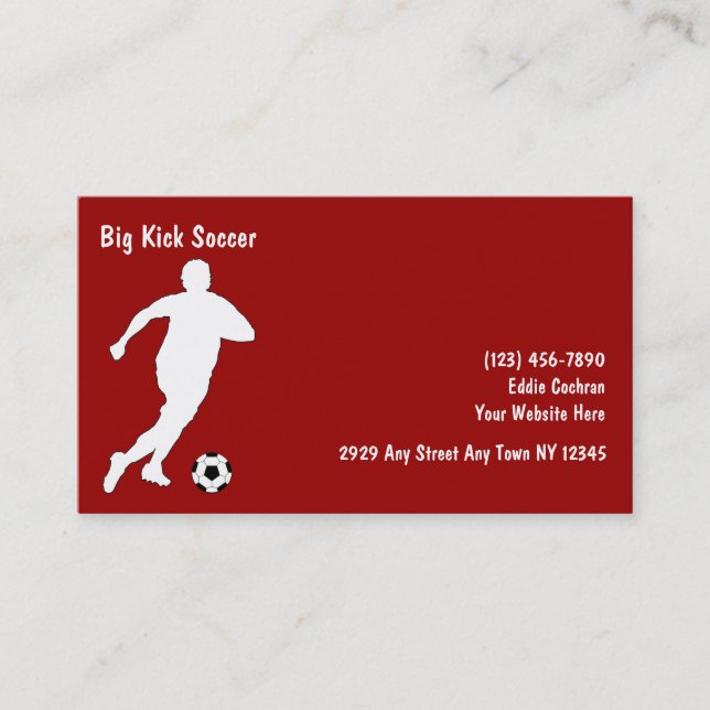 Soccer Sports Business Cards (Front)