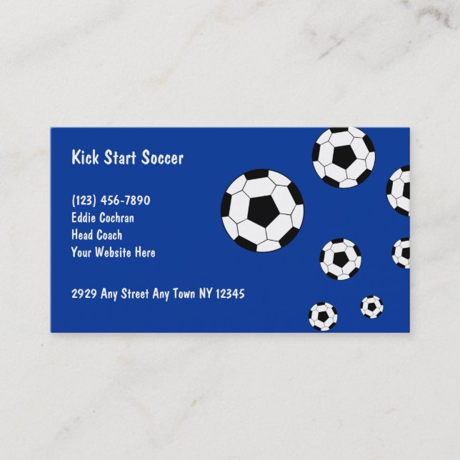 Soccer Sports Business Cards (Front)