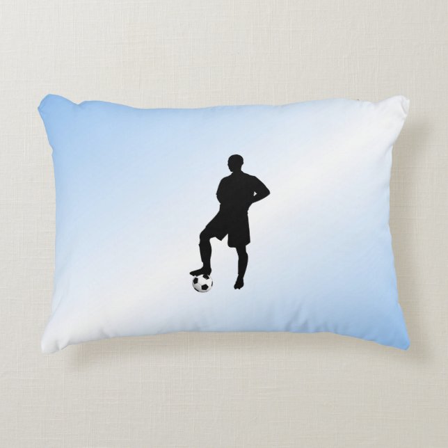 Soccer Sports Design Accent Pillow (Front)