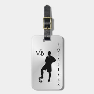 Soccer / Sports Design Monogram Luggage Tag