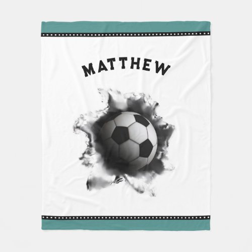 Soccer Sports Fleece Blanket