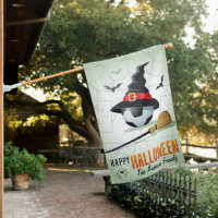Soccer Sports Happy Halloween Personalized Name House Flag
