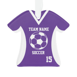 Soccer Sports Jersey Purple with Photo Ornament