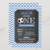 Soccer Sports Party Football 1st Birthday Invite (Front/Back)