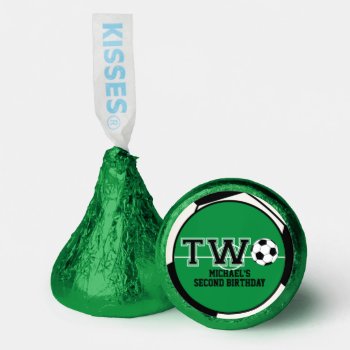 Soccer  Sports Second Birthday Balloon Hershey®'s Kisses® by MetroEvents at Zazzle