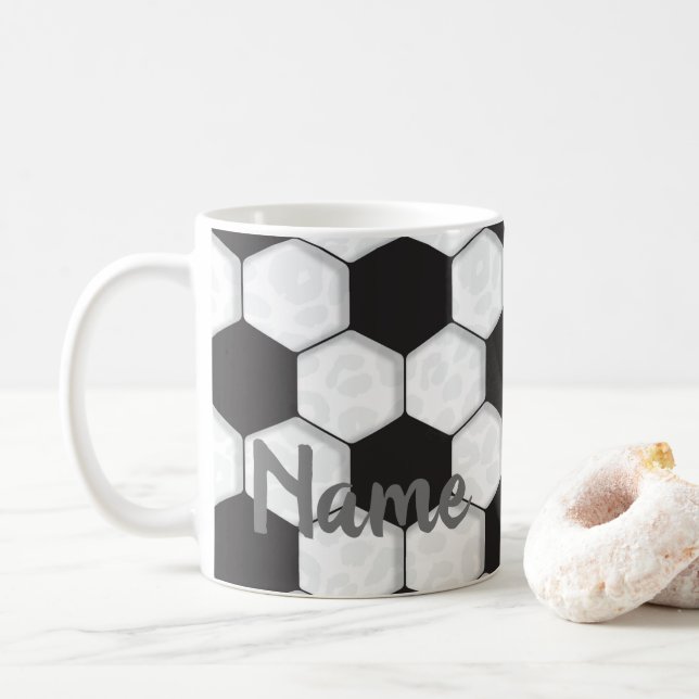 Soccer, Sports, Soccer Mom Design Coffee Mug Cup (With Donut)