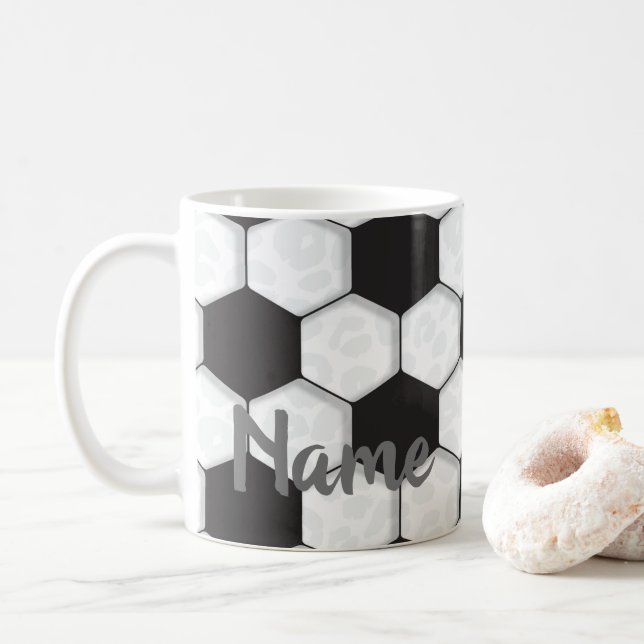 Soccer, Sports, Soccer Mom Design Coffee Mug Cup (With Donut)