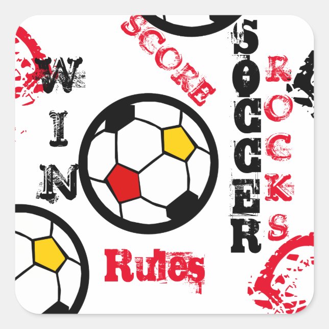 SOCCER SQUARE STICKER (Front)