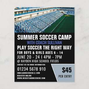 Soccer Stadium, Soccer Camp Advertising Flyer