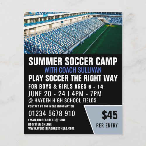 Soccer Stadium Soccer Camp Advertising Flyer