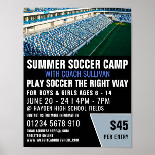 Soccer Stadium, Soccer Camp Advertising Poster