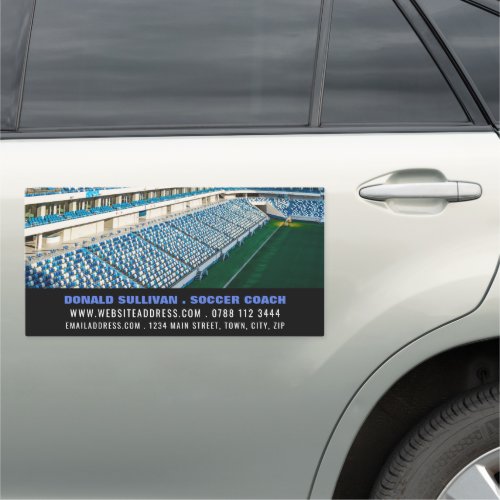 Soccer Stadium Soccer PlayerCoachRef Car Magnet