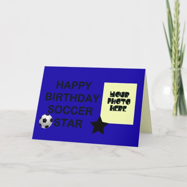 Soccer Star Birthday Card (Front)
