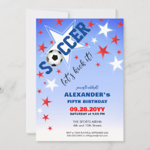 Soccer Star Birthday Party Announcement