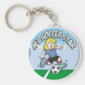 Soccer Star Girl Keychain