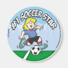 Soccer Star Girl Magnet