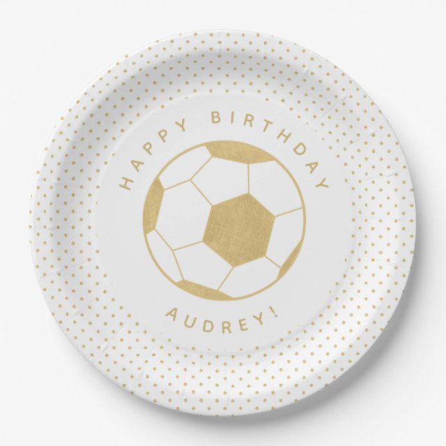 Soccer Star Paper Plates (Front)