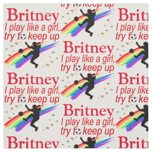 SOCCER STAR PERSONALIZED FABRIC